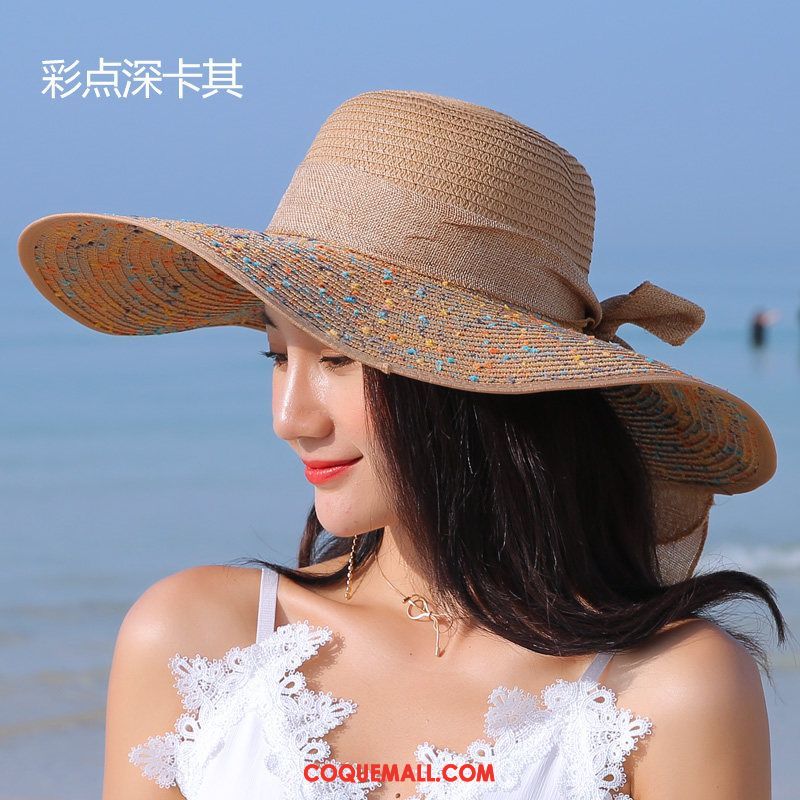 Casquette Chapeau Femme Chapeau Ombre Plage, Casquette Chapeau All-match Été