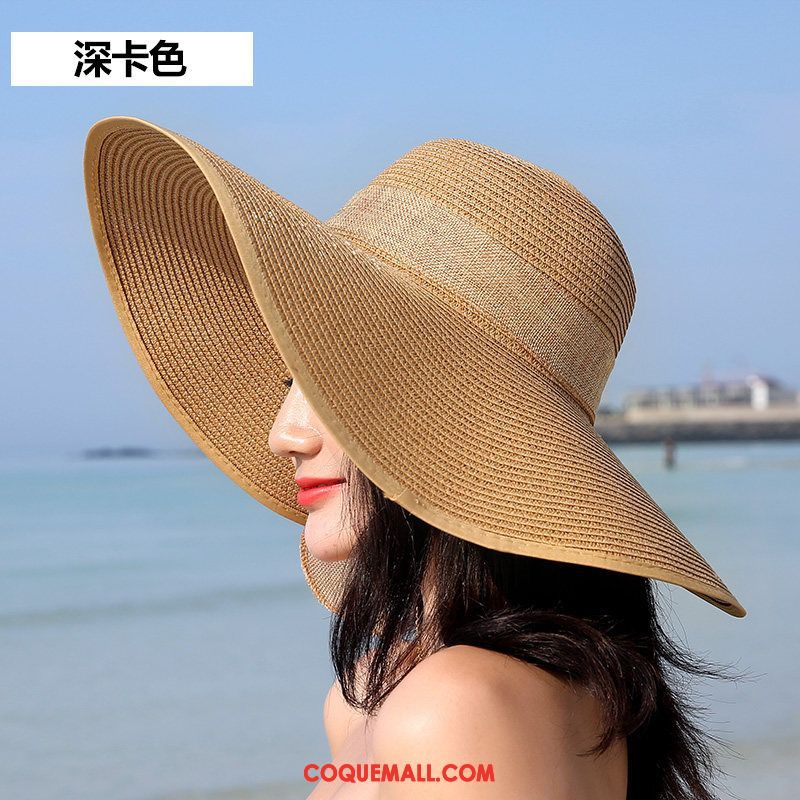 Casquette Chapeau Femme Chapeau Ombre Plage, Casquette Chapeau All-match Été