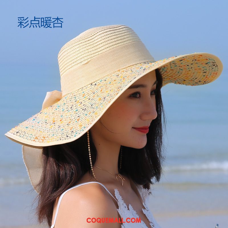 Casquette Chapeau Femme Chapeau Ombre Plage, Casquette Chapeau All-match Été