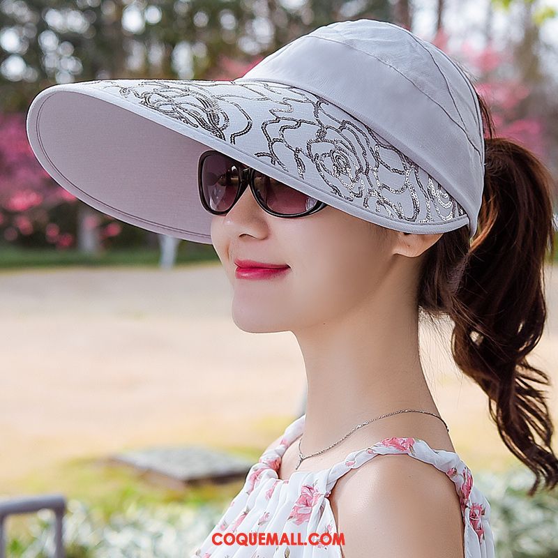 Casquette Chapeau Femme Crème Solaire Chapeau De Soleil Anti-uv, Casquette Chapeau Gros Été