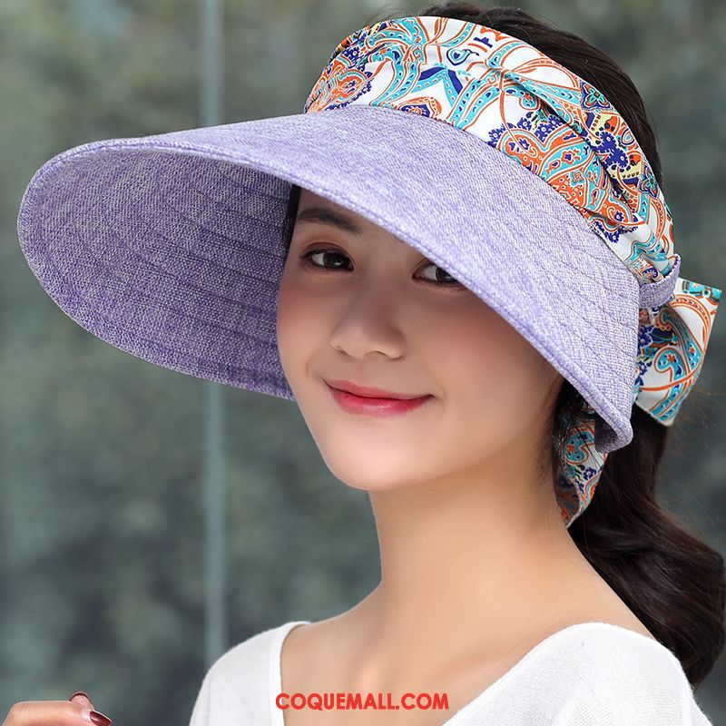 Casquette Chapeau Femme Gros Chapeau De Soleil Chapeau, Casquette Chapeau Violet Anti-uv