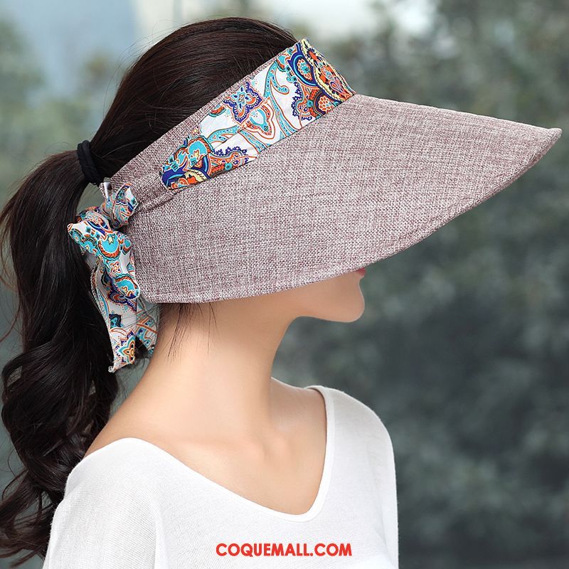 Casquette Chapeau Femme Gros Chapeau De Soleil Chapeau, Casquette Chapeau Violet Anti-uv