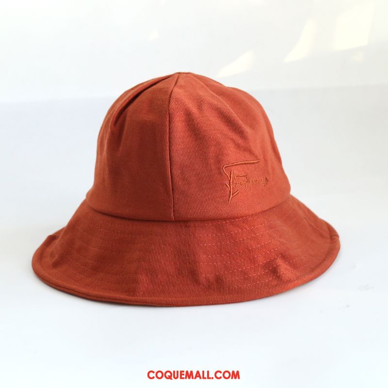 Casquette Chapeau Femme Ombre Chapeau Été, Casquette Chapeau Chapeau De Soleil Chapeau De Pêcheur Orange