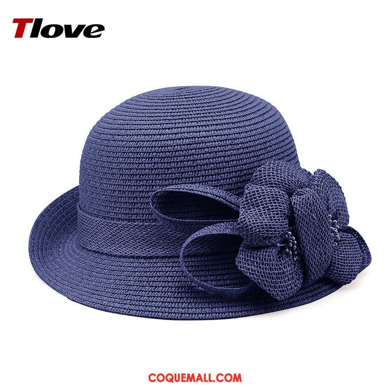 Casquette Chapeau Femme Ombre Fleurs Lin, Casquette Chapeau Plier Été