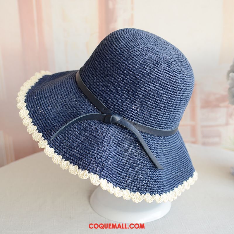 Casquette Chapeau Femme Ombre Plier Chapeau De Soleil, Casquette Chapeau Tendance Bleu Marineblau