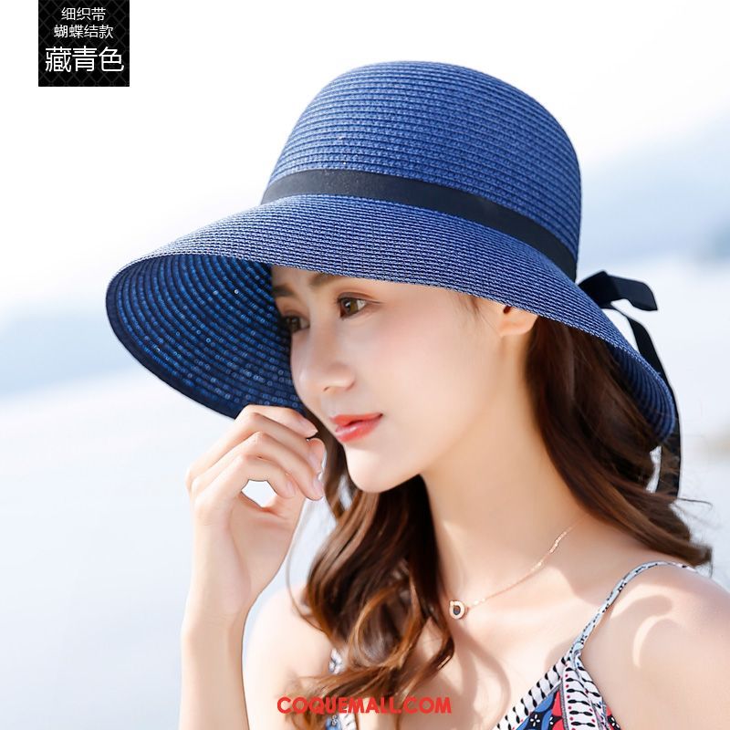 Casquette Chapeau Femme Plier Crème Solaire Plage, Casquette Chapeau Ombre Couronne