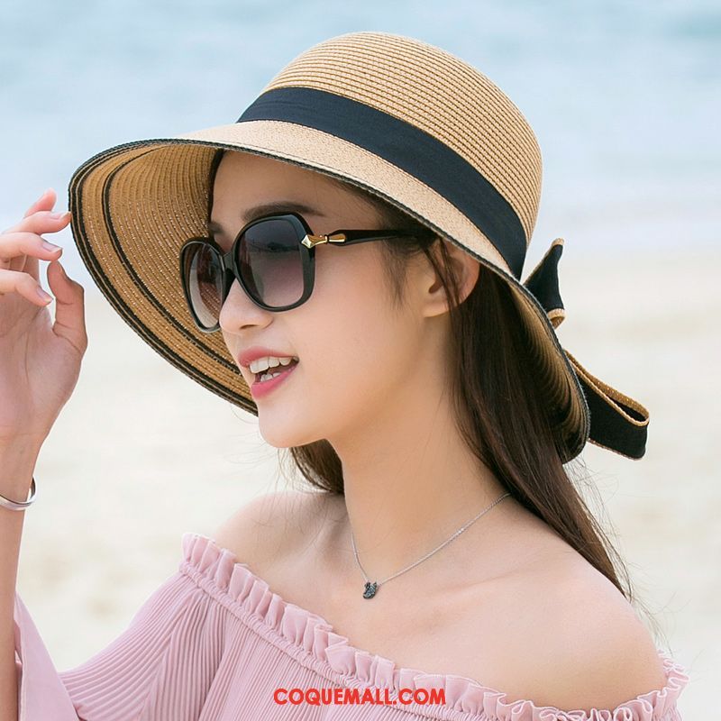 Casquette Chapeau Femme Plier Crème Solaire Plage, Casquette Chapeau Ombre Couronne