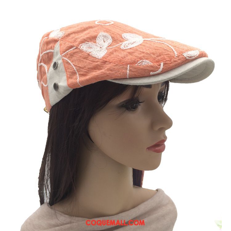 Casquette Chapeau Femme Printemps All-match Brodé, Casquette Chapeau L'automne Section Mince