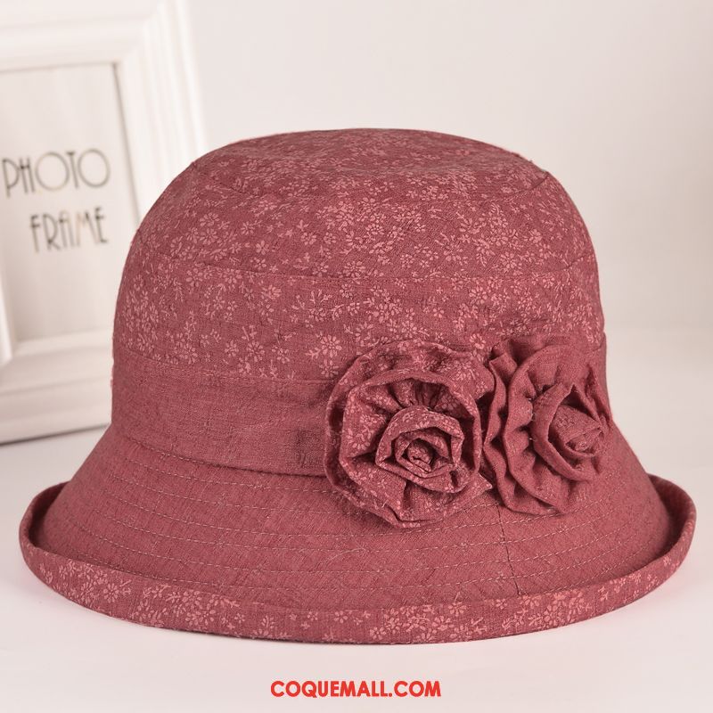 Casquette Chapeau Femme Printemps Ombre Personnes Âgées, Casquette Chapeau Milieu Tissu