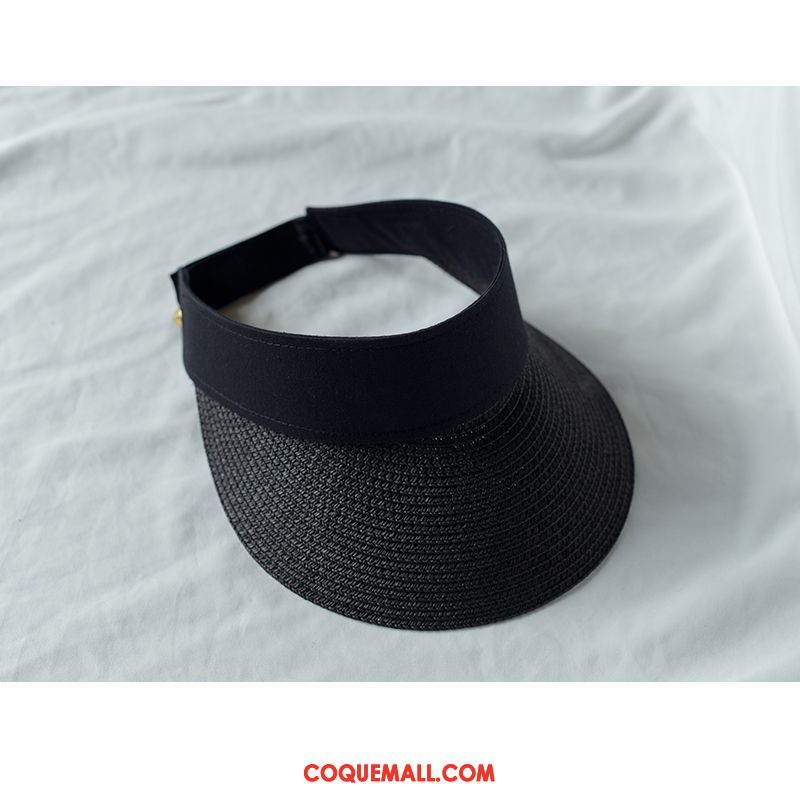 Casquette Chapeau Femme Tendance Chapeau De Soleil Rouge, Casquette Chapeau Chapeau De Paille Vacances