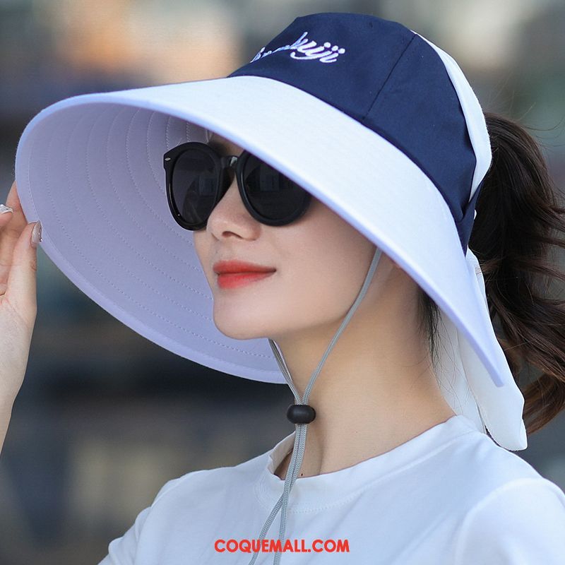 Casquette Chapeau Femme Été Bleu De Plein Air, Casquette Chapeau Gros Voyage