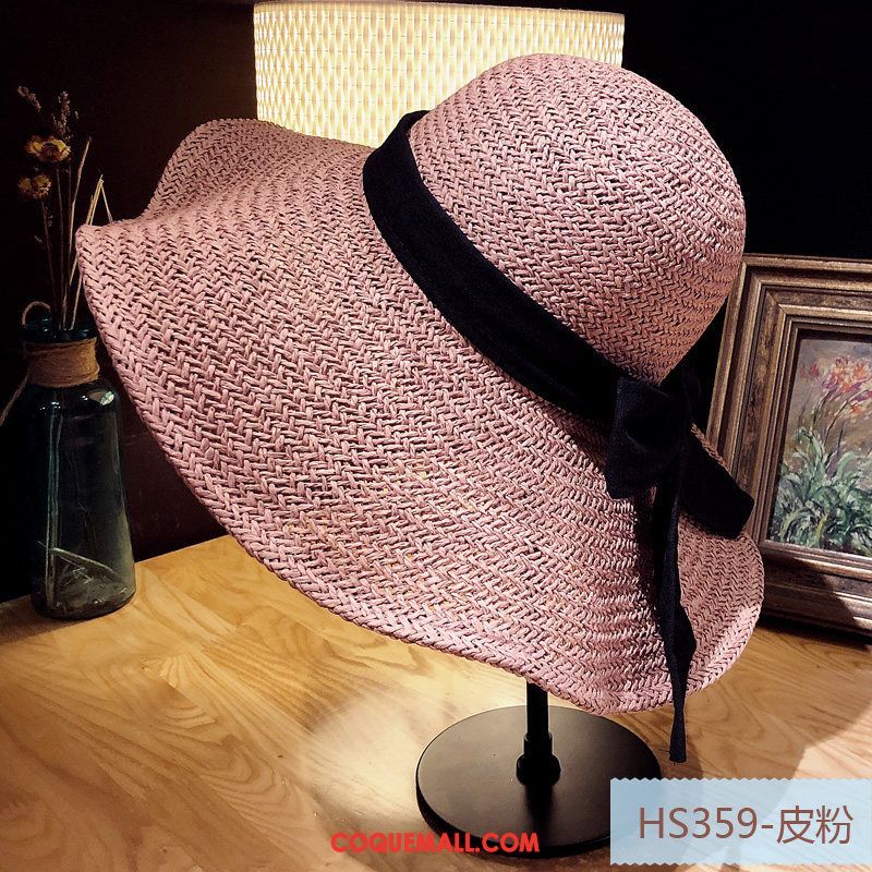 Casquette Chapeau Femme Été Bord De Mer Chapeau, Casquette Chapeau Ombre Chapeau De Paille