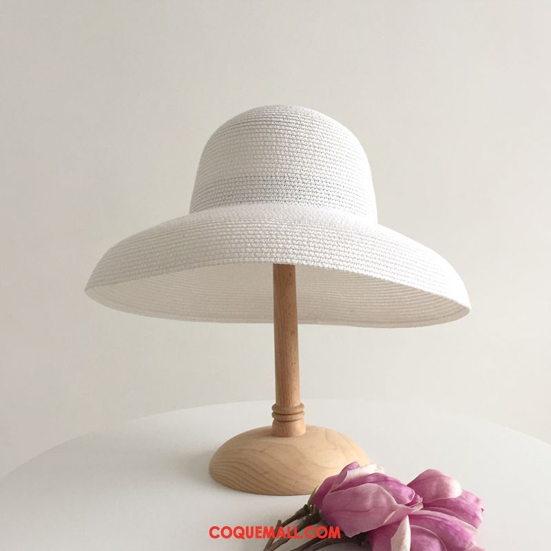 Casquette Chapeau Femme Été Bord De Mer Crème Solaire, Casquette Chapeau Rouge Vacances Orange Dunkel