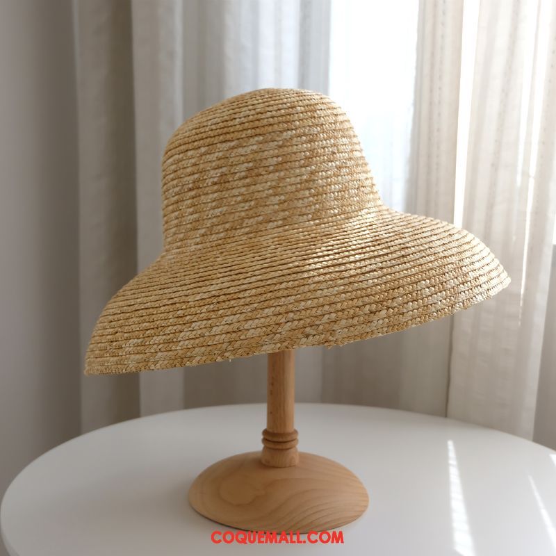 Casquette Chapeau Femme Été Bord De Mer Crème Solaire, Casquette Chapeau Rouge Vacances Orange Dunkel