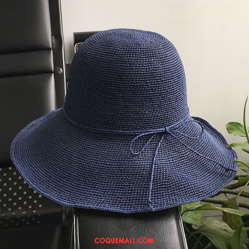 Casquette Chapeau Femme Été Chapeau De Paille Chapeau De Soleil, Casquette Chapeau Crème Solaire Plier Dunkel