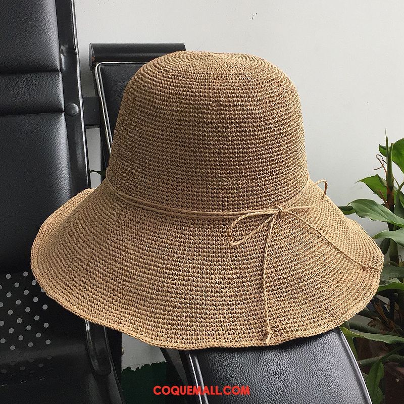 Casquette Chapeau Femme Été Chapeau De Paille Chapeau De Soleil, Casquette Chapeau Crème Solaire Plier Dunkel