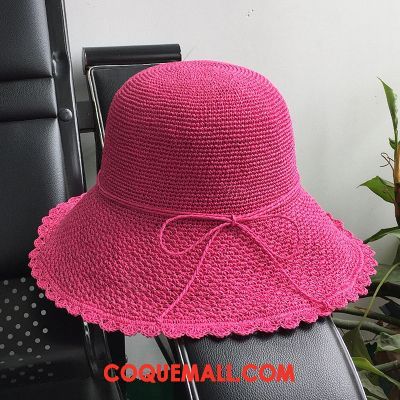 Casquette Chapeau Femme Été Chapeau De Paille Chapeau De Soleil, Casquette Chapeau Crème Solaire Plier Dunkel