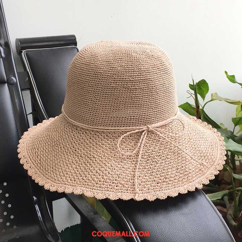 Casquette Chapeau Femme Été Chapeau De Paille Chapeau De Soleil, Casquette Chapeau Crème Solaire Plier Dunkel