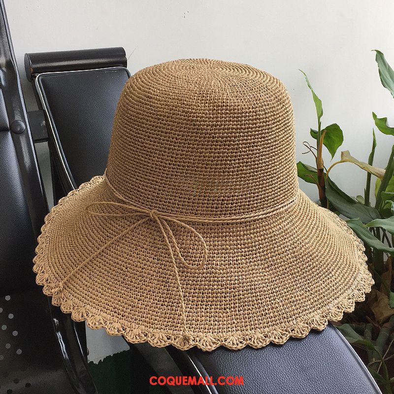 Casquette Chapeau Femme Été Chapeau De Paille Chapeau De Soleil, Casquette Chapeau Crème Solaire Plier Dunkel