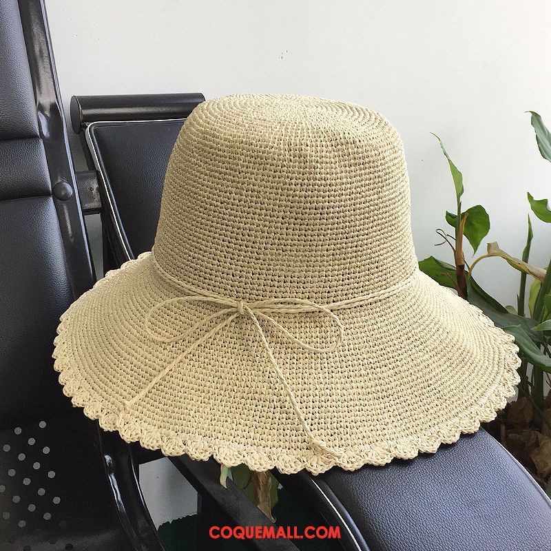 Casquette Chapeau Femme Été Chapeau De Paille Chapeau De Soleil, Casquette Chapeau Crème Solaire Plier Dunkel