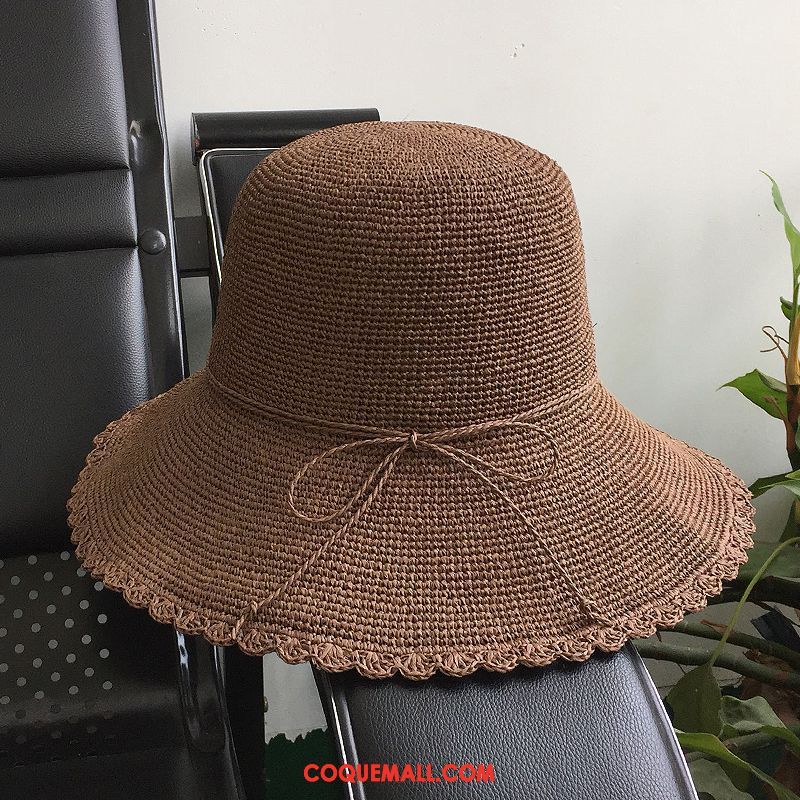 Casquette Chapeau Femme Été Chapeau De Paille Chapeau De Soleil, Casquette Chapeau Crème Solaire Plier Dunkel