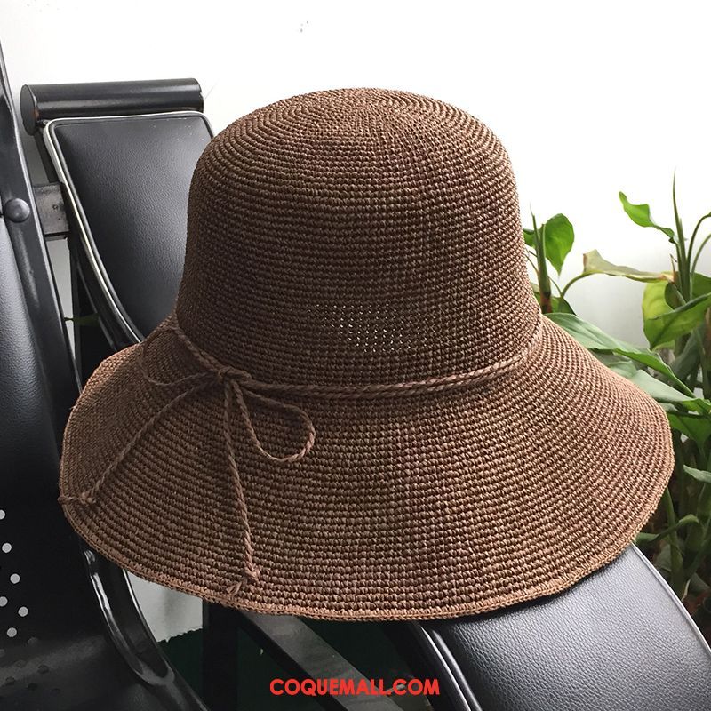 Casquette Chapeau Femme Été Chapeau De Paille Chapeau De Soleil, Casquette Chapeau Crème Solaire Plier Dunkel