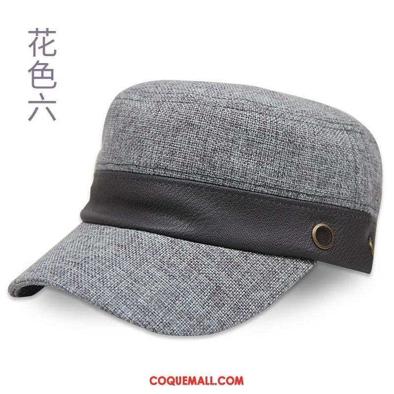 Casquette Chapeau Homme Crème Solaire Tendance Lin, Casquette Chapeau Père Personnes Âgées