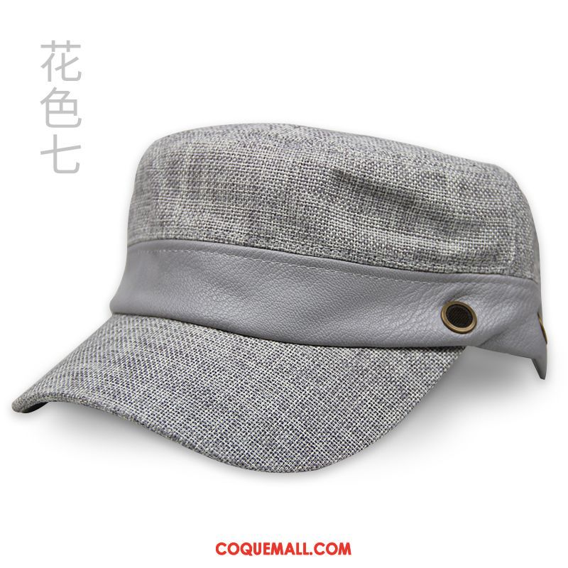 Casquette Chapeau Homme Crème Solaire Tendance Lin, Casquette Chapeau Père Personnes Âgées