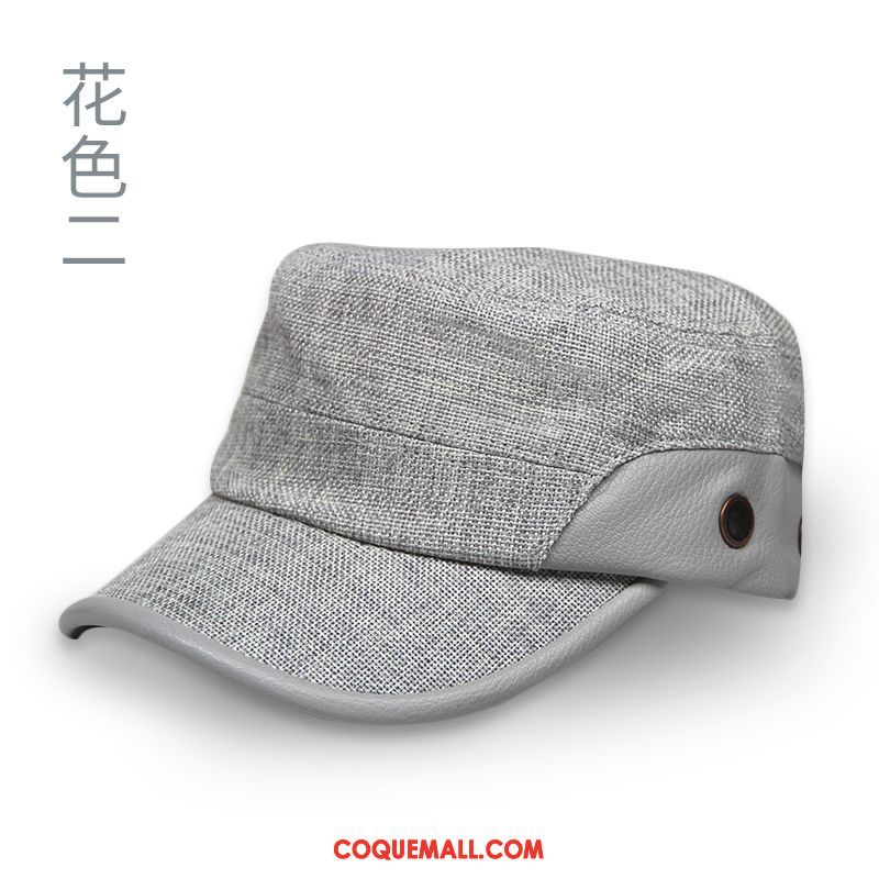 Casquette Chapeau Homme Crème Solaire Tendance Lin, Casquette Chapeau Père Personnes Âgées