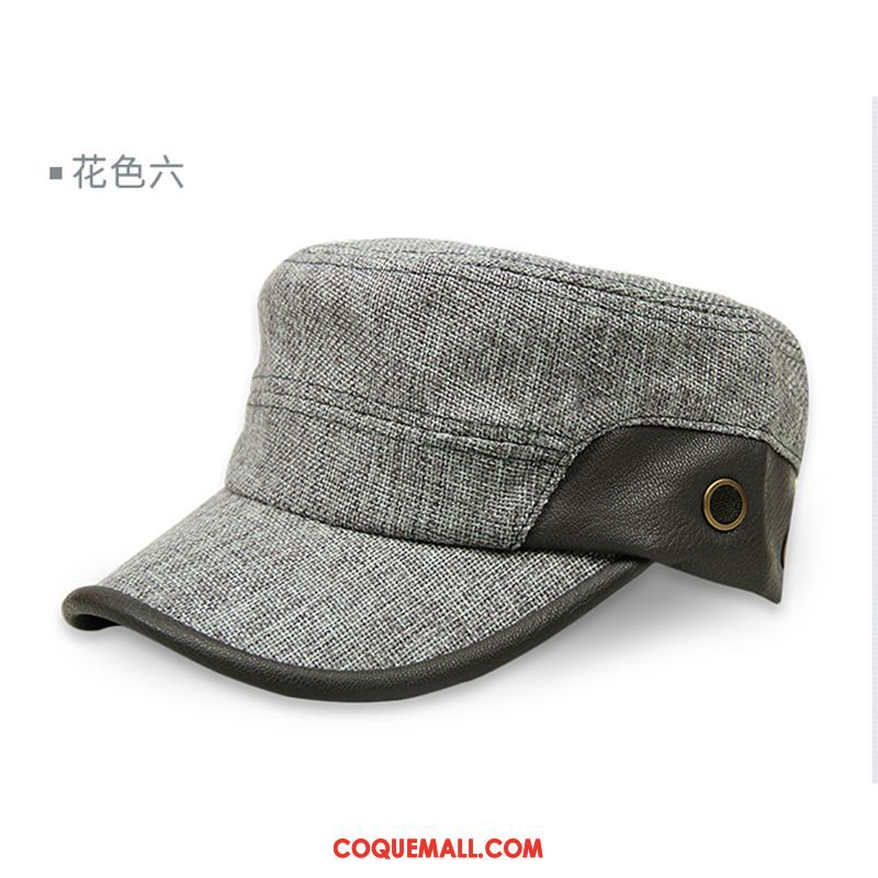 Casquette Chapeau Homme Crème Solaire Tendance Lin, Casquette Chapeau Père Personnes Âgées