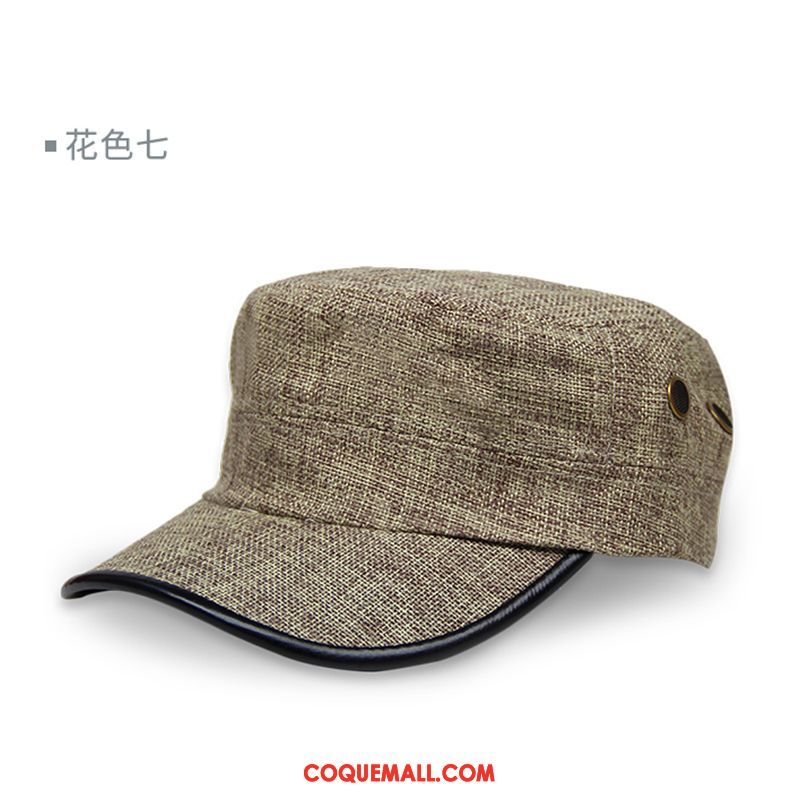 Casquette Chapeau Homme Crème Solaire Tendance Lin, Casquette Chapeau Père Personnes Âgées