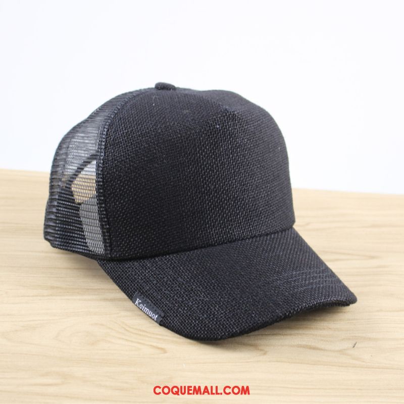 Casquette Chapeau Homme Gros Respirant Lin, Casquette Chapeau Été Chapeau Dunkel