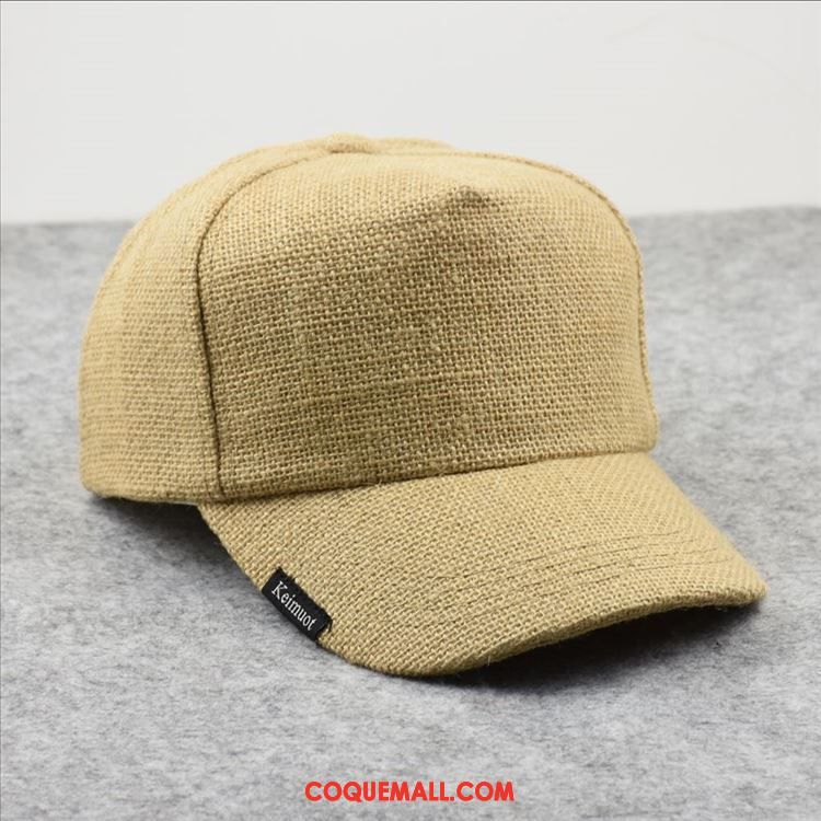 Casquette Chapeau Homme Gros Respirant Lin, Casquette Chapeau Été Chapeau Dunkel