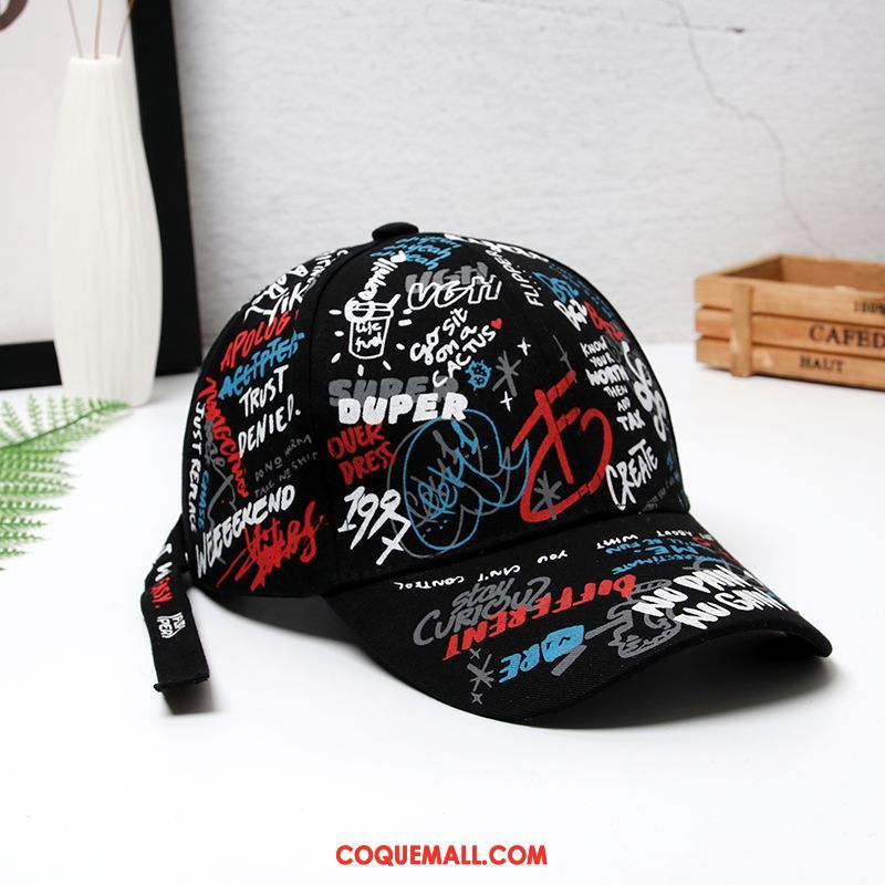 Casquette Chapeau Homme Hip Hop Casquette Europe, Casquette Chapeau Rue Noir