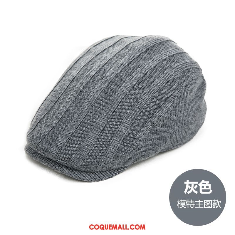 Casquette Chapeau Homme Hiver Chapeau Hiver, Casquette Chapeau Gris Tendance