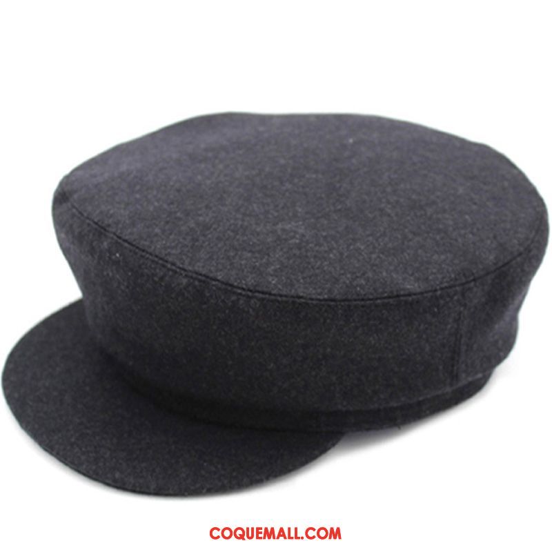 Casquette Chapeau Homme Hiver Chapeau Milieu, Casquette Chapeau L'automne Tissu Dunkel