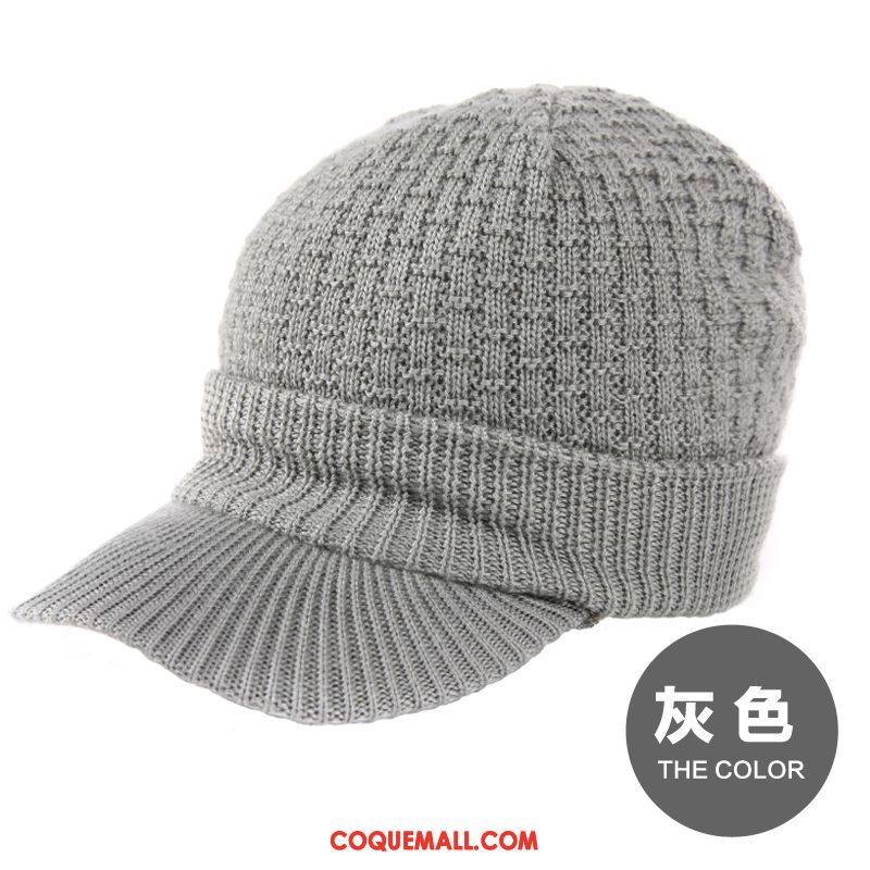 Casquette Chapeau Homme L'automne Bonnet Tricoté Garder Au Chaud, Casquette Chapeau Bonnet De Laine Hiver Kamelfarbe