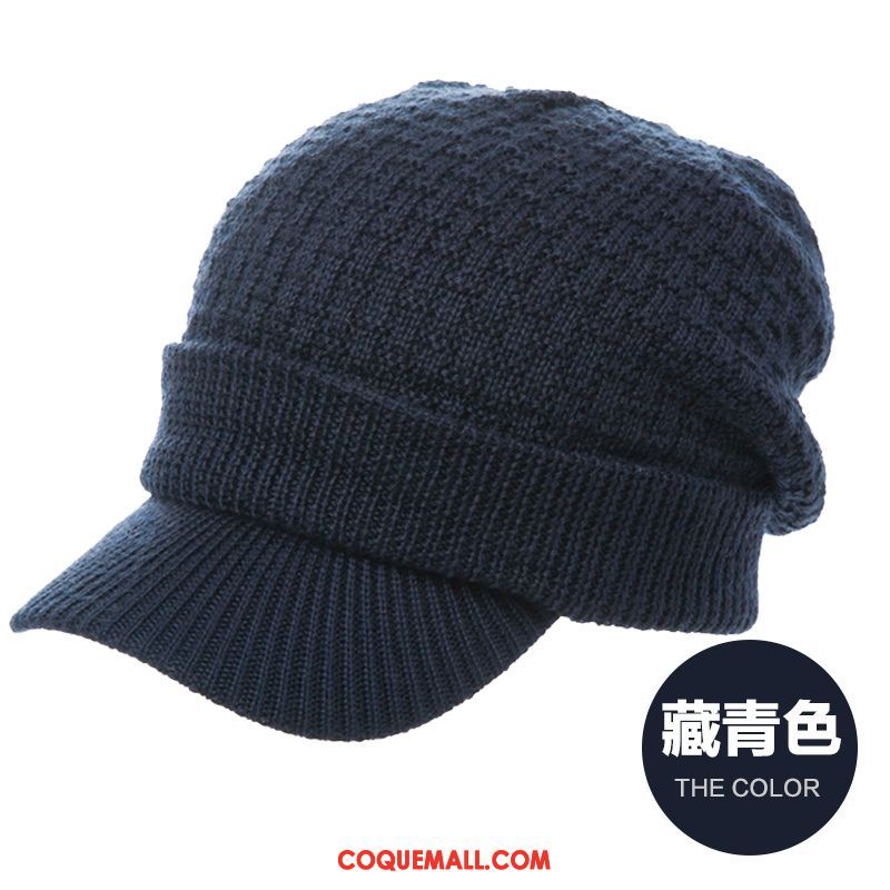 Casquette Chapeau Homme L'automne Bonnet Tricoté Garder Au Chaud, Casquette Chapeau Bonnet De Laine Hiver Kamelfarbe