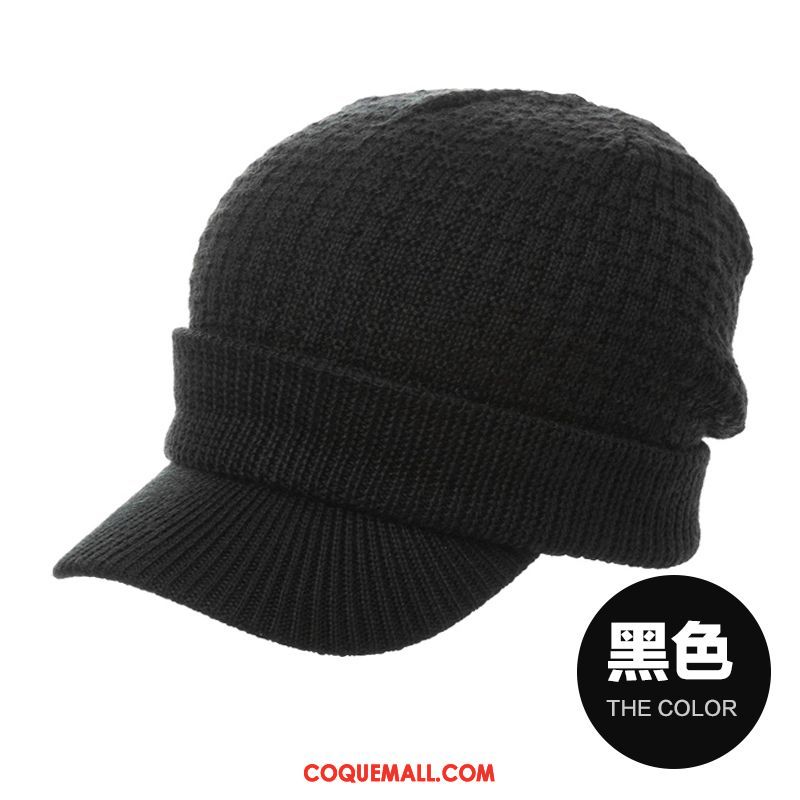 Casquette Chapeau Homme L'automne Bonnet Tricoté Garder Au Chaud, Casquette Chapeau Bonnet De Laine Hiver Kamelfarbe