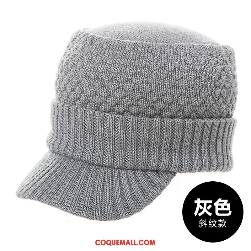 Casquette Chapeau Homme L'automne Bonnet Tricoté Garder Au Chaud, Casquette Chapeau Bonnet De Laine Hiver Kamelfarbe