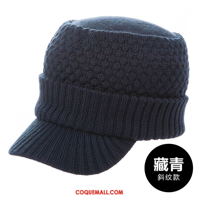 Casquette Chapeau Homme L'automne Bonnet Tricoté Garder Au Chaud, Casquette Chapeau Bonnet De Laine Hiver Kamelfarbe