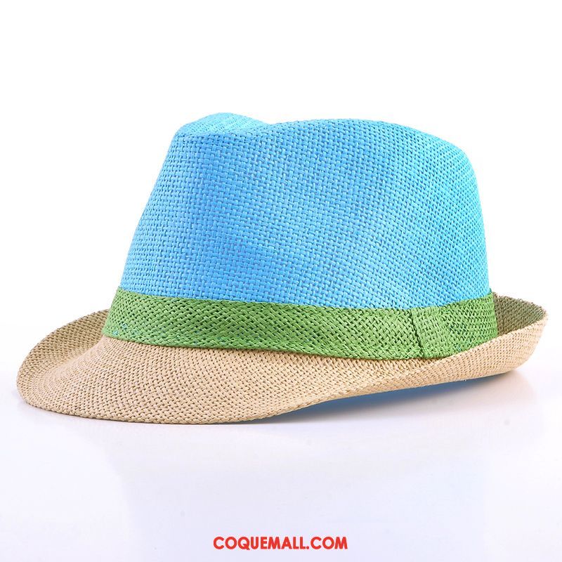 Casquette Chapeau Homme Le Jazz Mode Chapeau De Paille, Casquette Chapeau Chapeau Britanique Orange