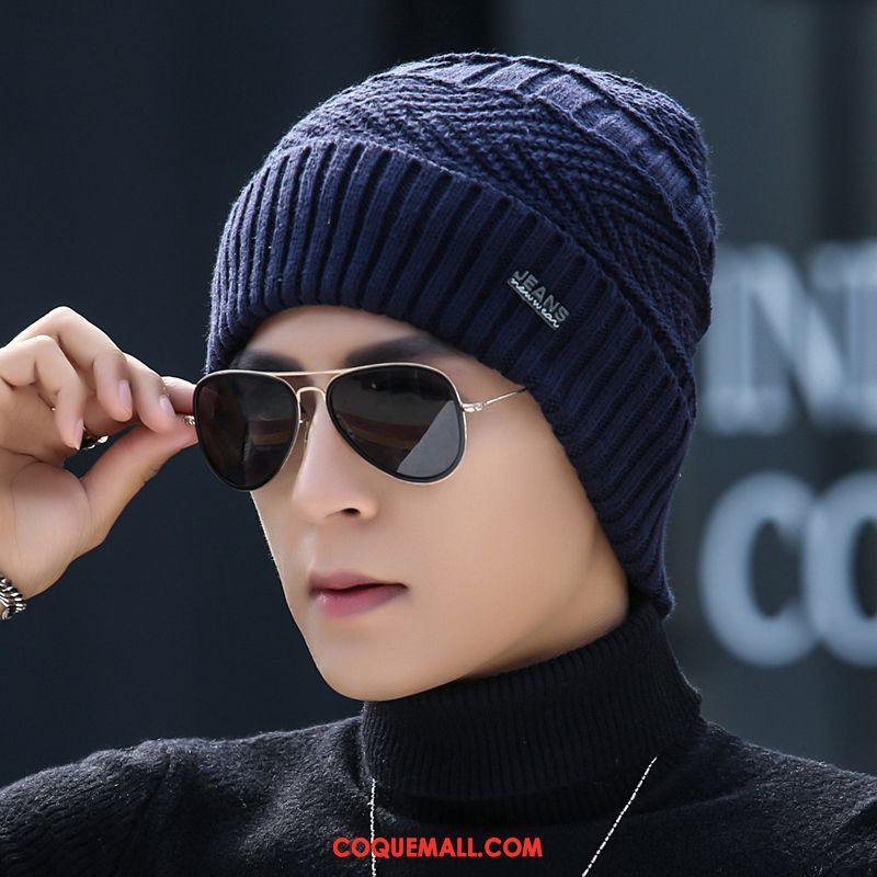Casquette Chapeau Homme Plus Épais Garder Au Chaud Hiver, Casquette Chapeau Tricot Hiver Braun Dunkel