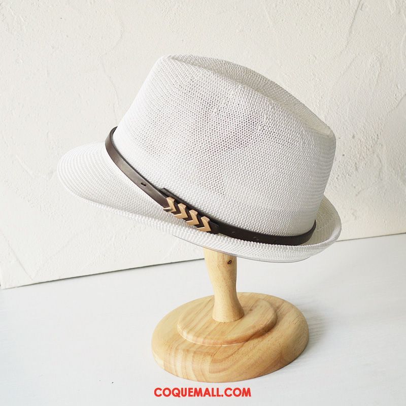 Casquette Chapeau Homme Rétro Amoureux Femme, Casquette Chapeau Le Jazz Blanc Beige