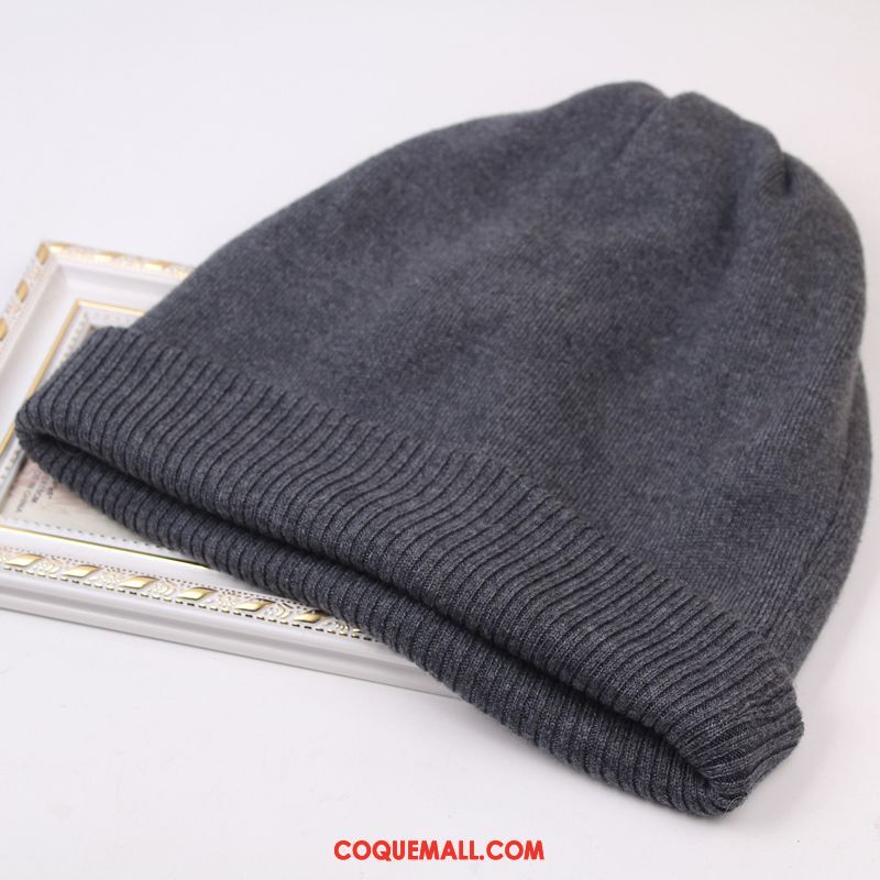 Casquette Chapeau Homme Simple Bonnet Tricoté Hiver, Casquette Chapeau Tendance Pullover Khaki