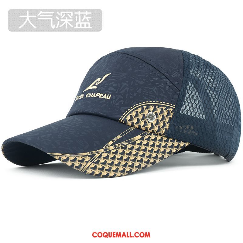 Casquette Chapeau Homme Tendance Bleu Foncé All-match, Casquette Chapeau Le Nouveau Crème Solaire