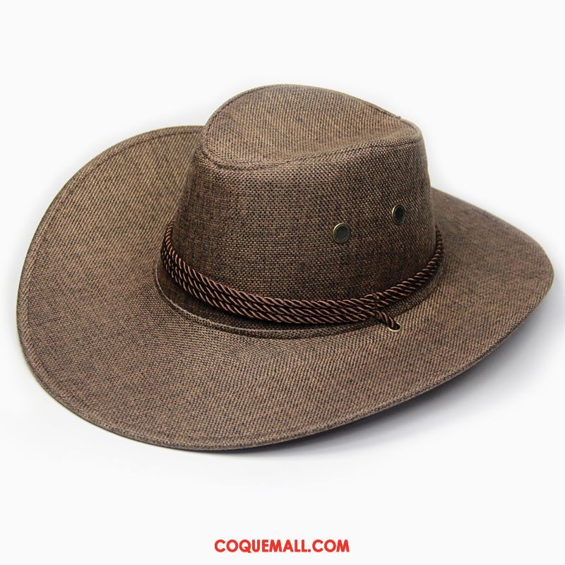 Casquette Chapeau Homme Voyage All-match Crème Solaire, Casquette Chapeau De Plein Air Été Khaki