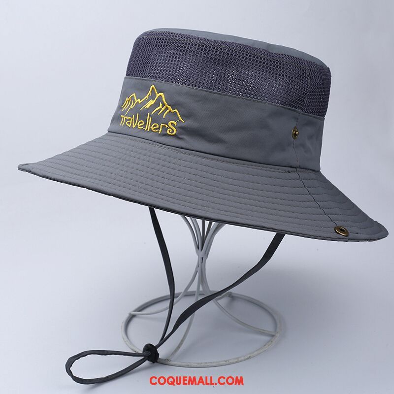 Casquette Chapeau Homme Voyage De Plein Air Noir, Casquette Chapeau Chapeau De Pêcheur Gros