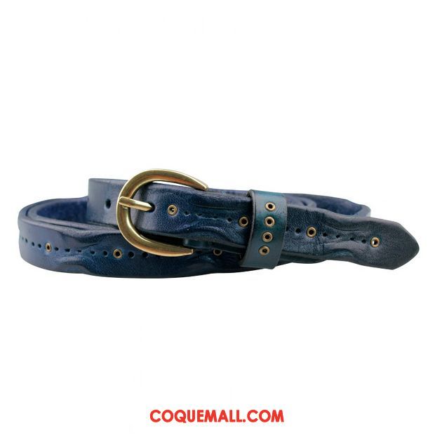 Ceinture Femme All-match Bien Rétro, Ceinture Mode Cuir De Vache Braun