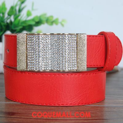 Ceinture Femme All-match Cristal Jaune, Ceinture Décoration Jeans